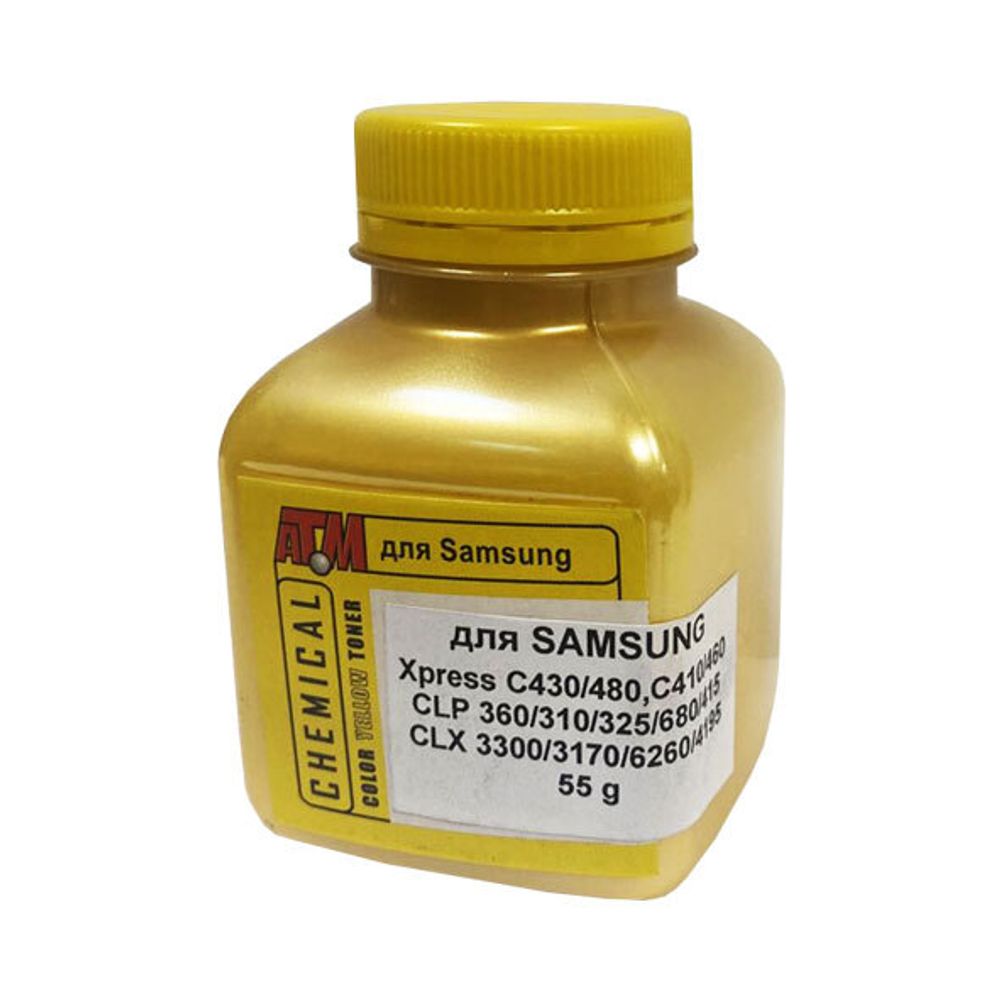 Тонер для SAMSUNG C430/480/CLP360/325/CLP680/415 (55гр ,желтый, Chemical) Gold ATM