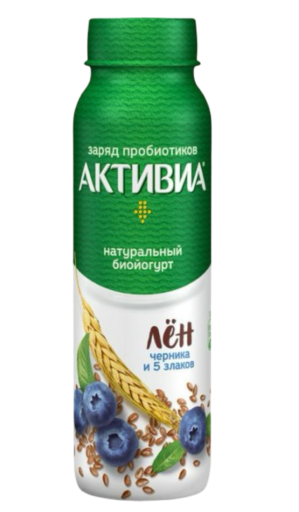 Йогурт Актибио питьев 260г черника 5 злаков льняное семя