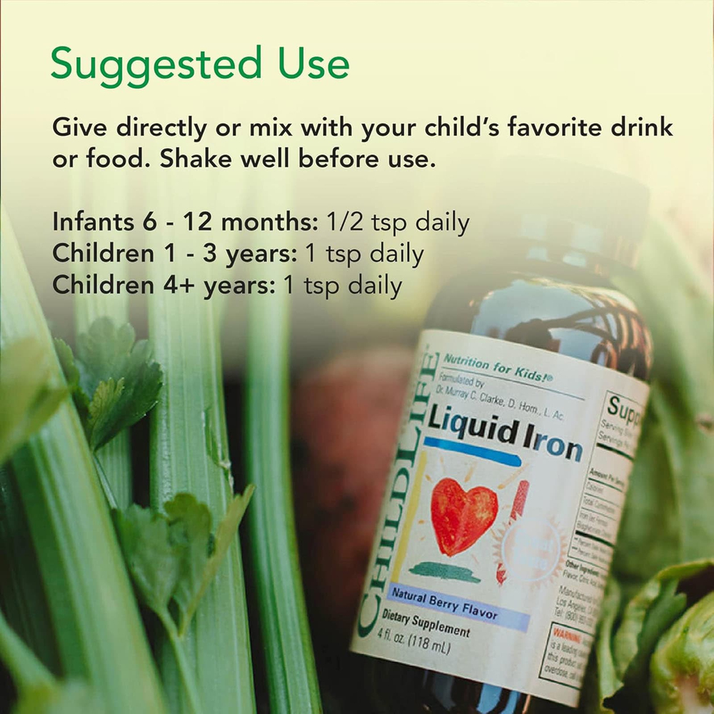 ChildLife Essentials, Liquid Iron, с натуральным ягодным вкусом, 118 мл (4 жидк. унции)