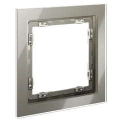 Рамка стеклянная на 1 пост Voltum S70 Шелк VLS110104
