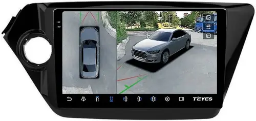 Магнитола для KIA Rio 3 2011-2017 - Teyes CC3-2K-360 на Android 10, Быстрая, 2K QLED, CarPlay, 4G SIM-слот, 4 камеры в комплекте