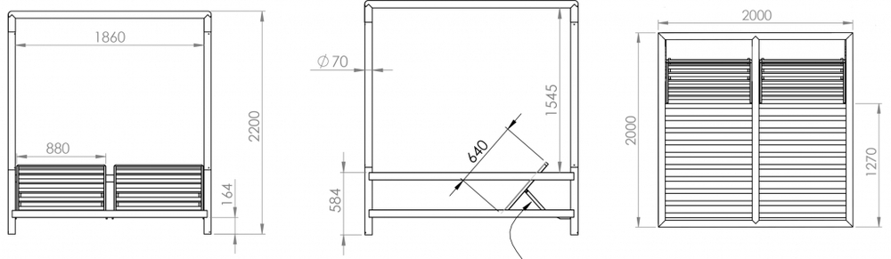 Шатер с лежаками Theumbrela Semsiye Evi Sultan Daybed