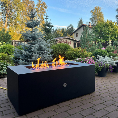 Уличный газовый стол-камин AngelsFire LIDO 120 черный муар