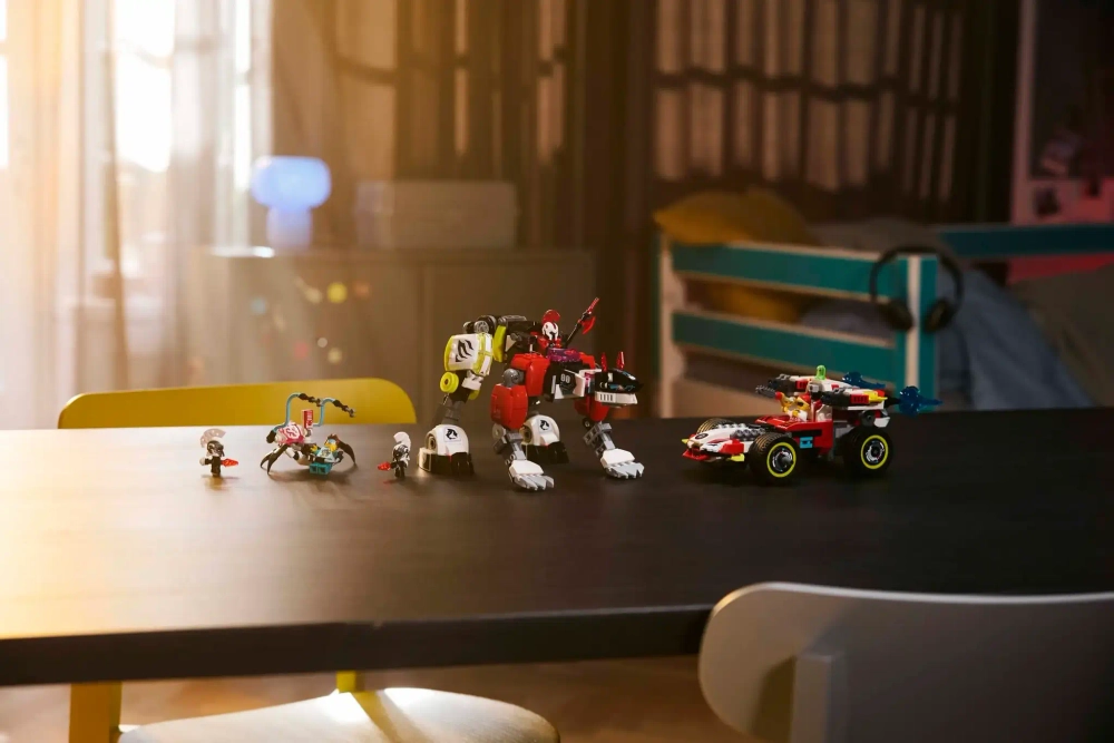 Конструктор LEGO DREAMZzz 71497 Робот-тигр Купера и Hot Rod машина Зеро