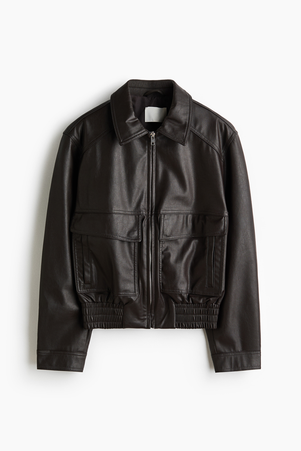 Куртка из ткани с покрытием — Тёмно-коричневый — H&M 1328847