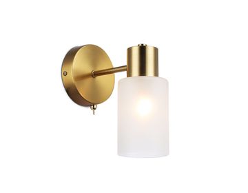 Настенный светильник с выключателем на корпусе 1*Е14 TR9586 BS латунь Modern Traditional Ambrella