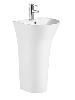 Раковина напольная  WeltWasser WW LEERBACH 4842 GL-WT 480х420х835