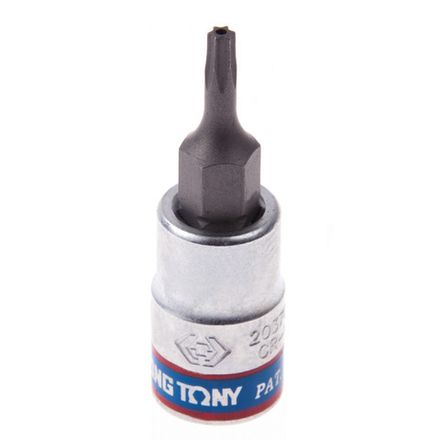 Цена на KING TONY (203715) Насадка (бита) торцевая 1/4", L = 37 мм, TORX с отверстием, T15