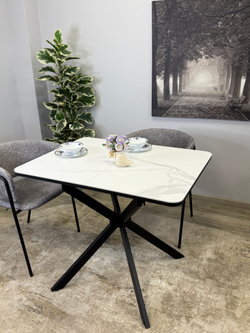 Стол Kenner BK1000, черный/керамика GLORIA WHITE 170190