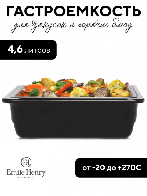 Гастроемкость "Emile Henry" черная 4,6 л