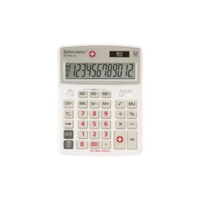 Калькулятор BRAUBERG EXTRA 12р /2 памяти/ (155*206) Белый, 12-WAB