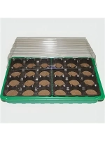 Минипарник для рассады с крышкой, 24 торфяные таблетки