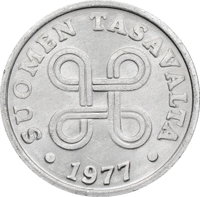 5 пенни 1977 Финляндия