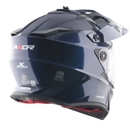 Шлем AXOR X-CROSS DUAL VISOR SC, с визором, цвет синий (S)