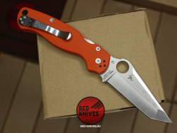 Нож Spyderco Paramilitary 2 Tanto G10 - оранжевая рукоять, клинок сатин RK/475