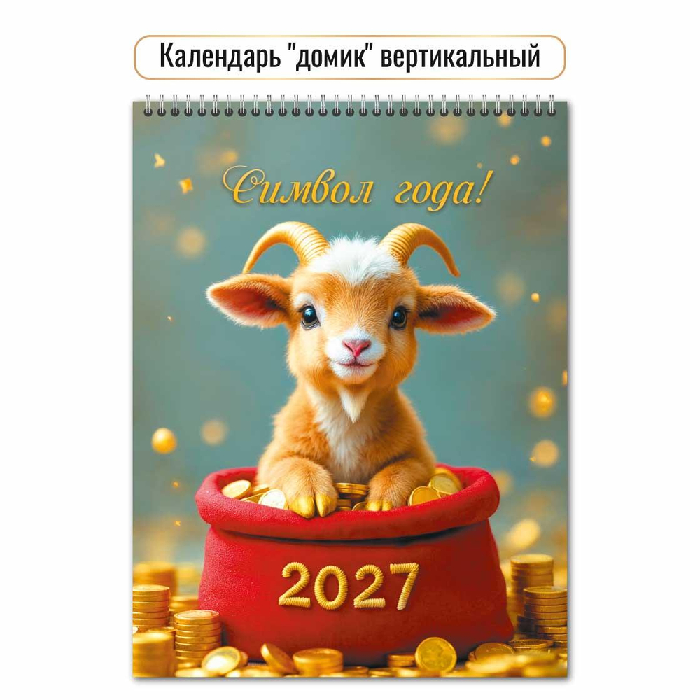 Календарь-домик вертикальный 2027 "Символ года" 10082 (Квадра)