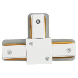 Коннектор питания ЭРА TR-1PA-СT WH для однофазного шинопровода T-образный белый | Однофазный шинопровод и аксессуары