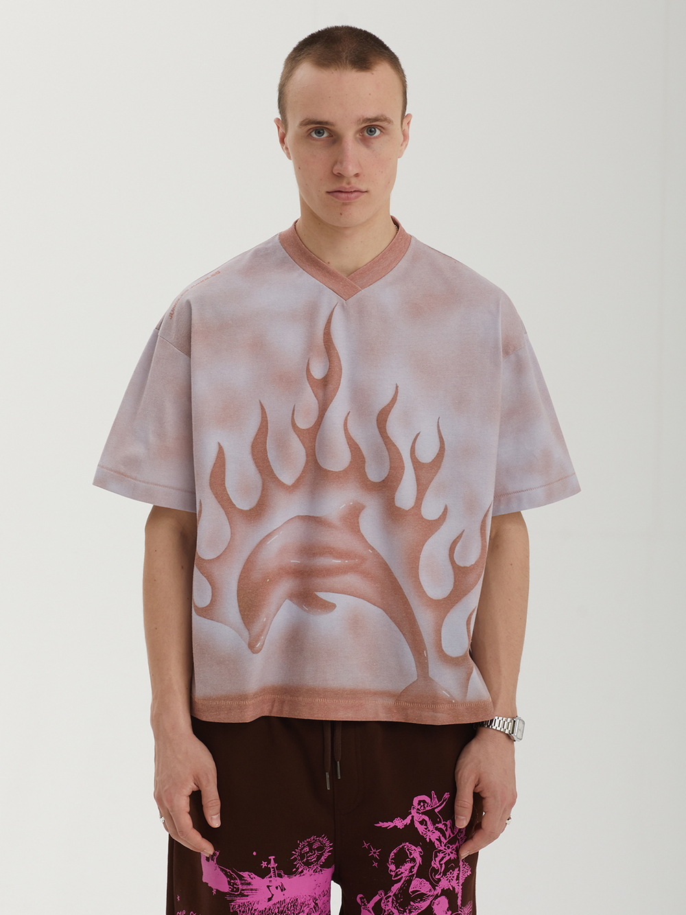 Мужская Футболка Flaming Dolphin
