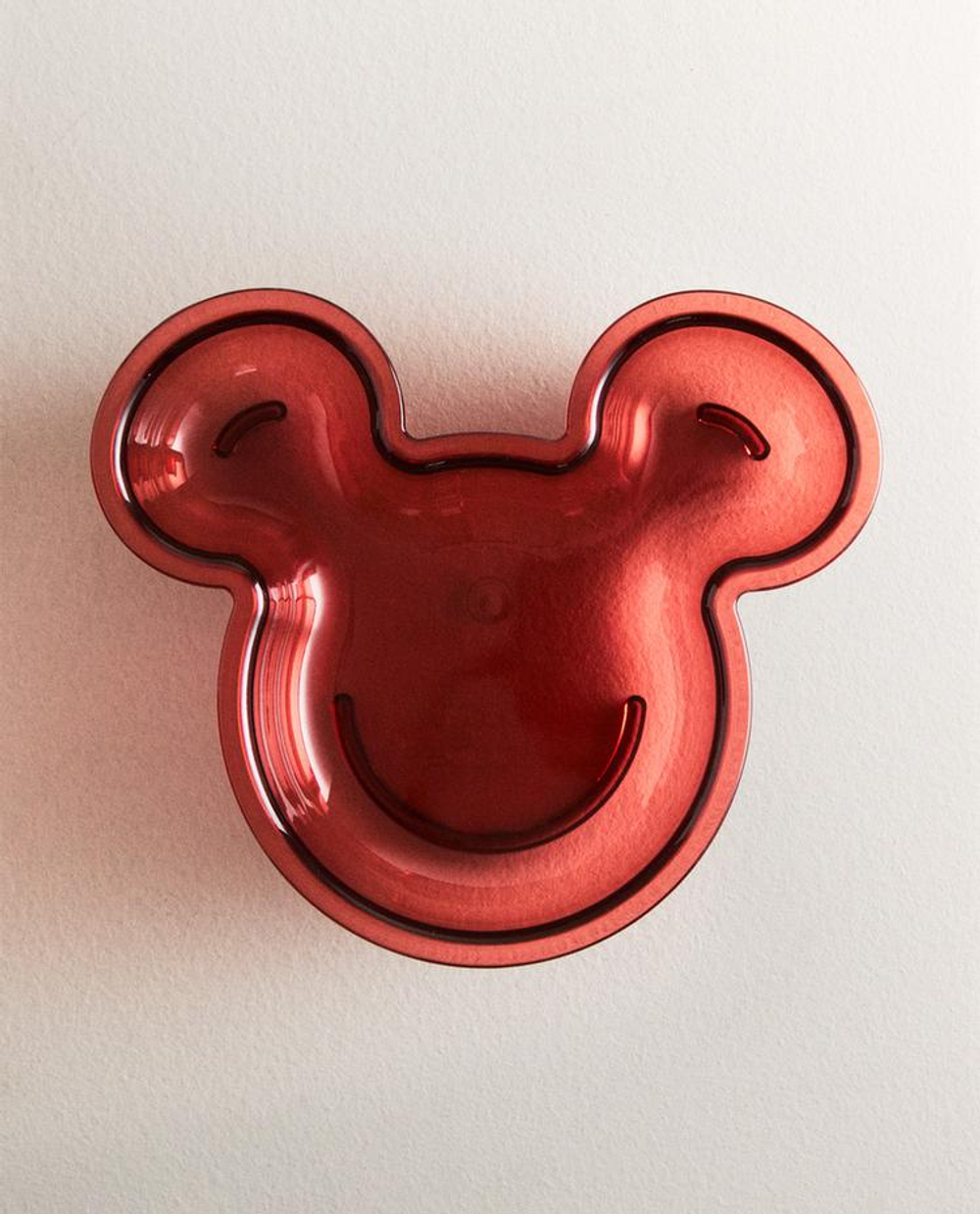 ZARA HOME ПРОЗРАЧАЯ ТАРЕЛКА ДЛЯ ДЕТЕЙ "МИККИ МАУС" ©DISNEY, КРАСНЫЙ