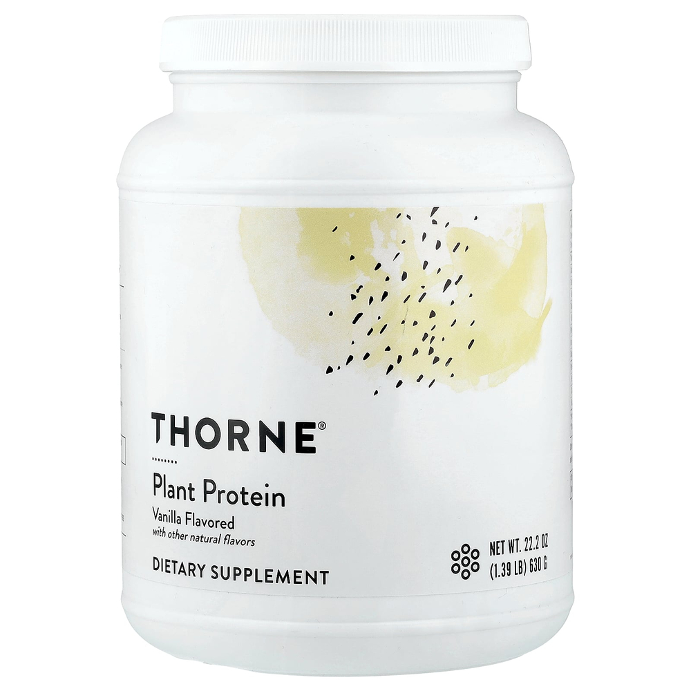 Thorne, растительный протеин, со вкусом ванили, 630 г (1,39 фунта)