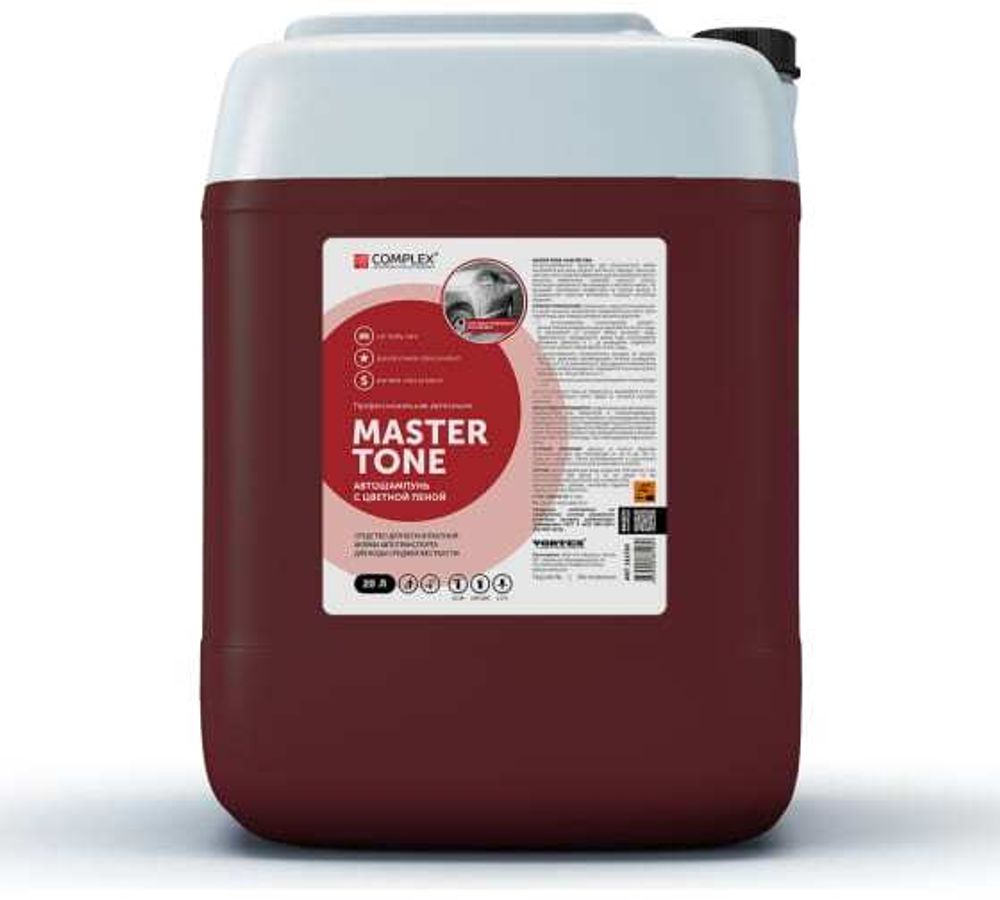 СРЕДСТВО ДЛЯ БЕСКОНТАКТНОЙ МОЙКИ АВТОТРАНСПОРТА КЛАСС СТАНДАРТ ДЛЯ ВОДЫ COMPLEX MASTER TONE 20КГ СРЕДСТВО ДЛЯ БЕСКОНТАКТНОЙ МОЙКИ АВТОТРАНСПОРТА КЛАСС СТАНДАРТ ДЛЯ ВОДЫ COMPLEX MASTER TONE 20КГ