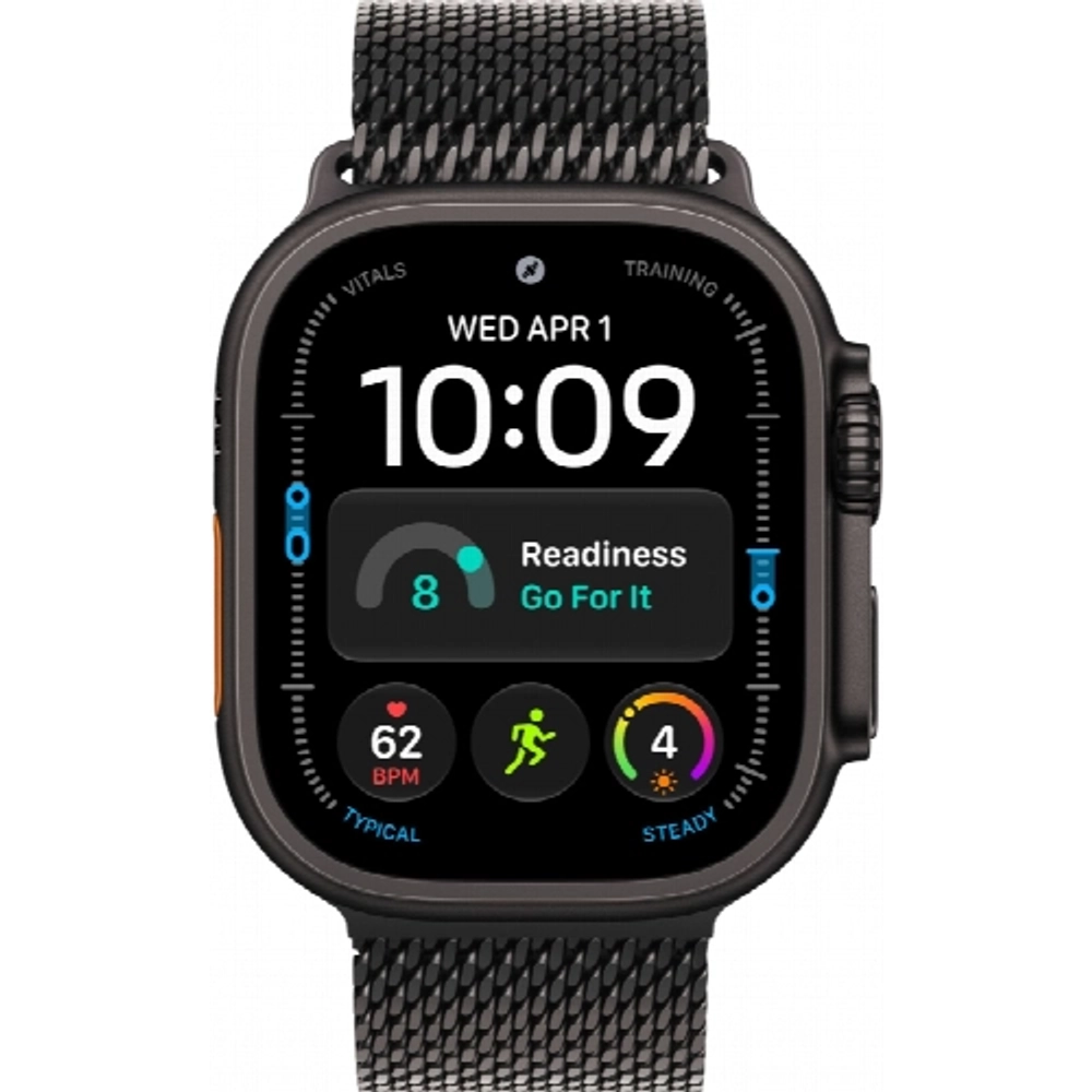 Смарт-часы Apple Watch Ultra 4 49 mm, Black Titanium case | ремешок Milanese Loop | Black, L