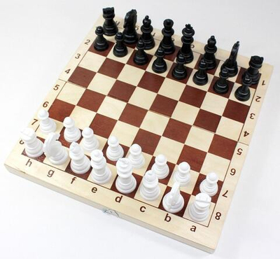 Игра настольная "Шахматы" (деревянная коробка, поле 29см х 29см) (Т-Ц)