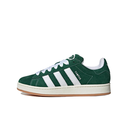 alt="adidas Campus 00s Dark Green H03472 темно-зеленые замшевые кроссовки с белыми полосками вид сбоку на белом фоне"