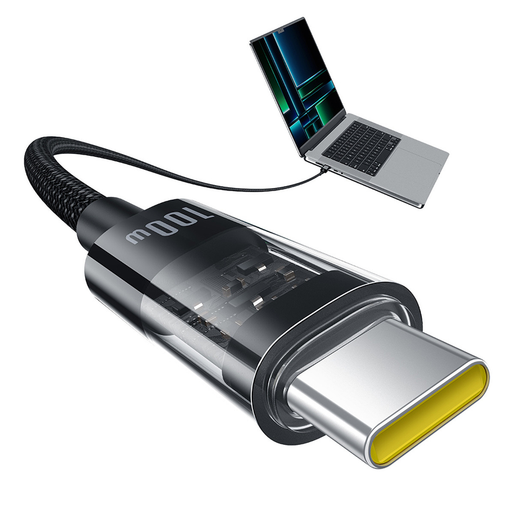 USB-C Кабель Baseus Gem Charging+Data 100W 2m - Cluster Black