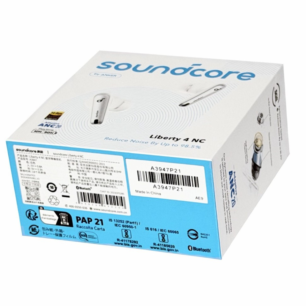Беспроводные наушники TWS Anker Soundcore Liberty 4 NC белые
