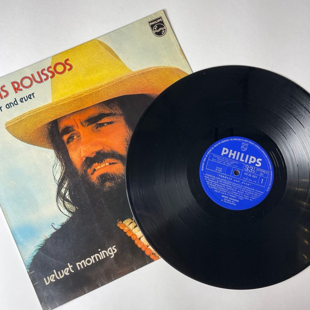 Винтажная виниловая пластинка LP Demis Roussos Forever And Ever (Velvet Mornings) (Spain 1973)