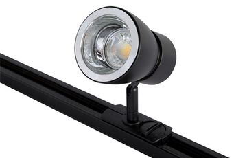 Трековый однофазный светильник CLT 0.31 009 BL-CH черный/хром Crystal Lux