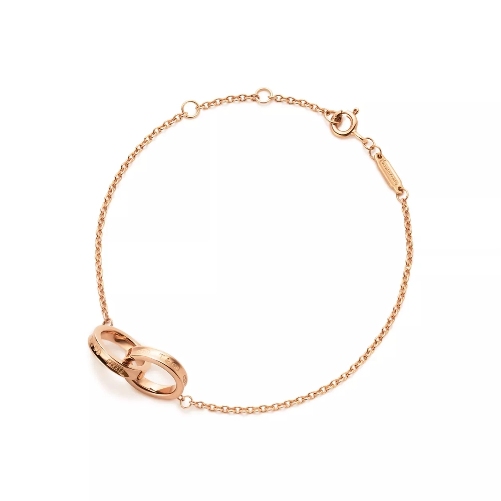 Браслет из розового золота 18k,Tiffany 🌿 interlocking