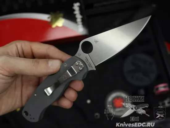 Нож складной Spyderco Paramilitary 2 81GPDGY2 Maxamet c клинком из стали Maxamet, рукоять G10