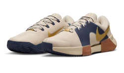 Мужские кроссовки теннисные Nike Zoom GP Challenge 1 Clay Premium - Бежевый, небесный, Золотой