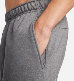 Мужские теннисные штаны Nike Dry Pant Taper FA Swoosh - charcoal heather/white