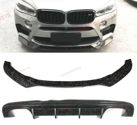 Карбоновая губа и диффузор для BMW X5M F85 / X6M F86 2014+ БМВ обвес
