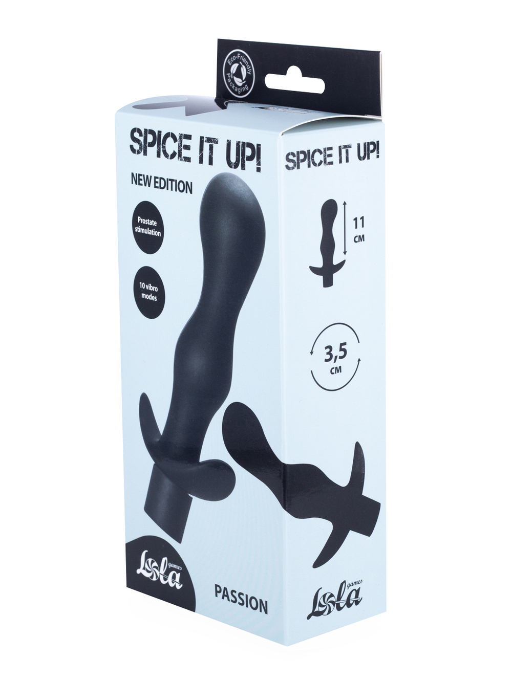Анальная пробка с вибрацией Spice it up Passion Dark Grey 8004-02Lola