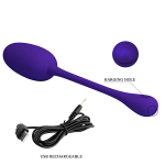 Фиолетовое перезаряжаемое виброяйцо 18,6см Pretty Love Knucker BI-014786-3