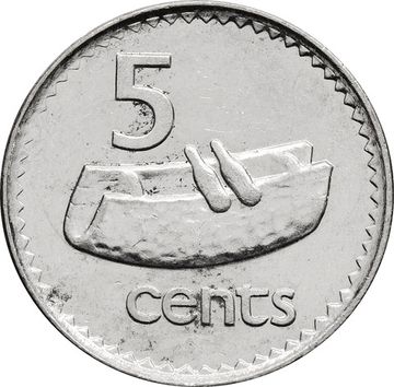 5 центов 1990-2006 Фиджи