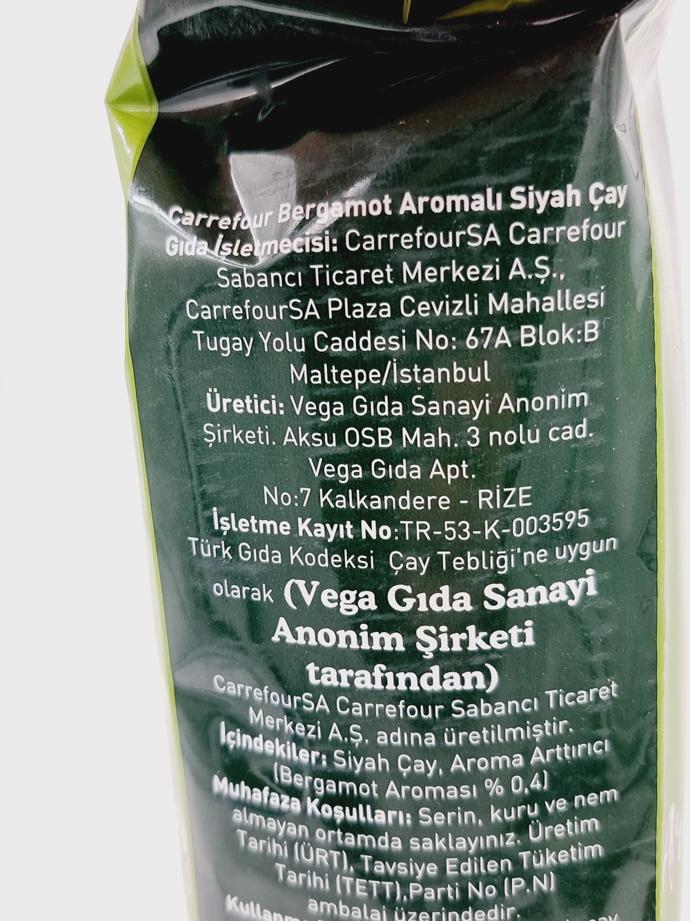 Carrefour Bergamot чай черный листовой со вкусом бергамота 500 г (Турция)
