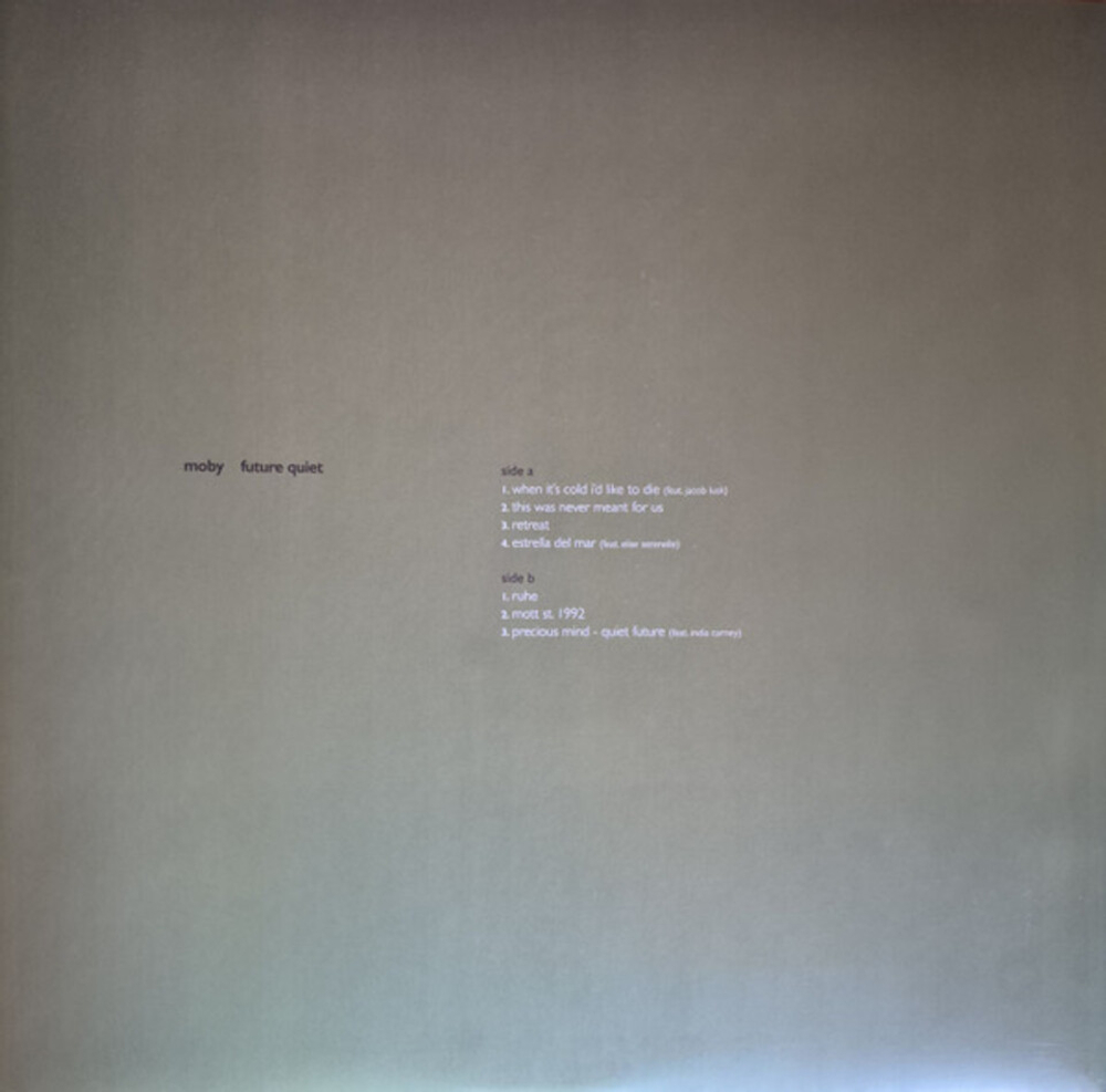 Moby / Future Quiet (Clear Vinyl)(2LP)
