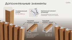 Стеновая реечная панель WPC Дуб золотой, 290x16,8 см