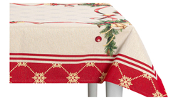 Скатерть 140х300см Mix&Match Home Пуансетия красная