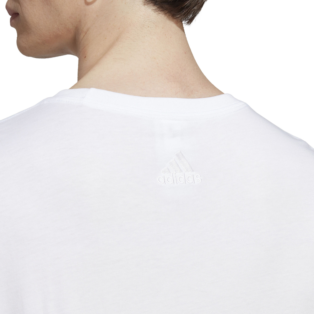 Мужское теннисное поло adidas LIN Singel Jersey T-Shirt Men - White, Black