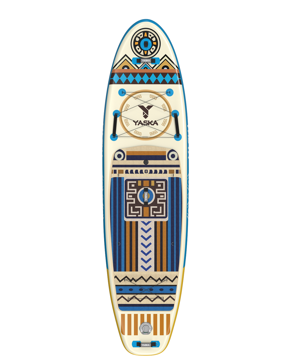 Сапборд надувной YASKA TOTEM 335x88x15 см (этнический голубой)