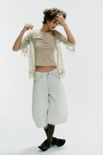 ДЖИНСОВЫЕ БЕРМУДЫ BALLOON TRF СО СРЕДНЕЙ ПОСАДКОЙ — ZARA