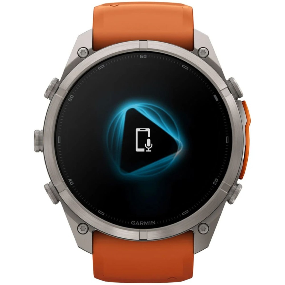 Garmin Fenix 9 Pro — 51 мм AMOLED Titanium Autumn Orange / Spark Orange