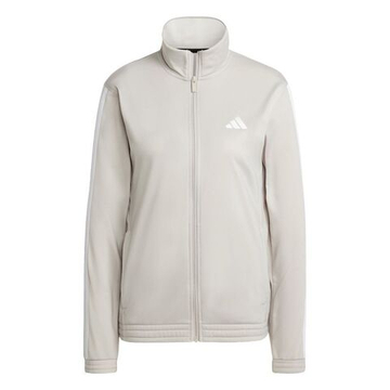 Женская Кофта теннисная Adidas Tricot 3-Stripes Track - бежевый/белый