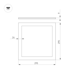 Светильник DL-INTENSO-S300x300-18W Warm3000 (WH, 120 deg, CRI90, 230V) (Arlight, IP40 Металл, 5 лет) 043551